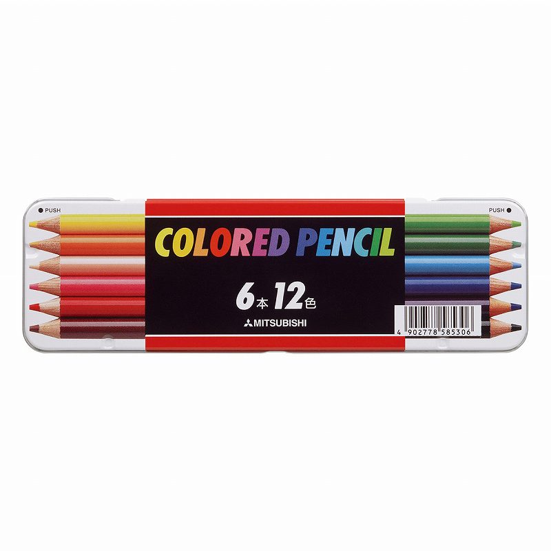 uni Color Pencil 512 6 pencils 12 colors K51212C