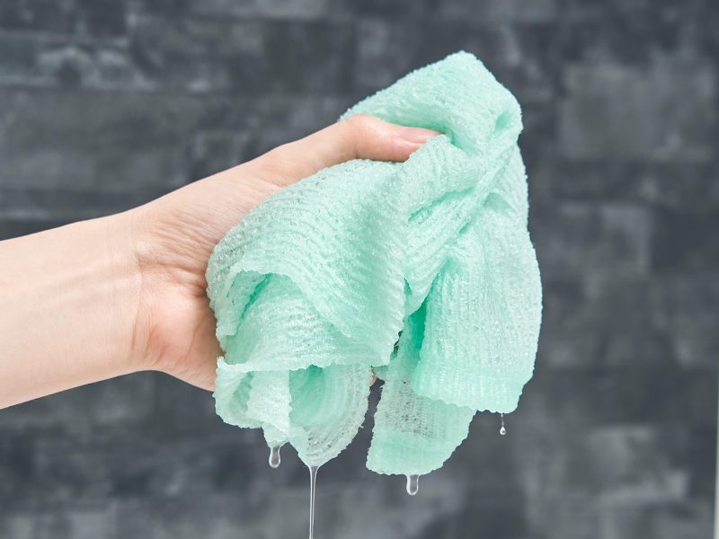 Aisen Bubblich body towel texture detail