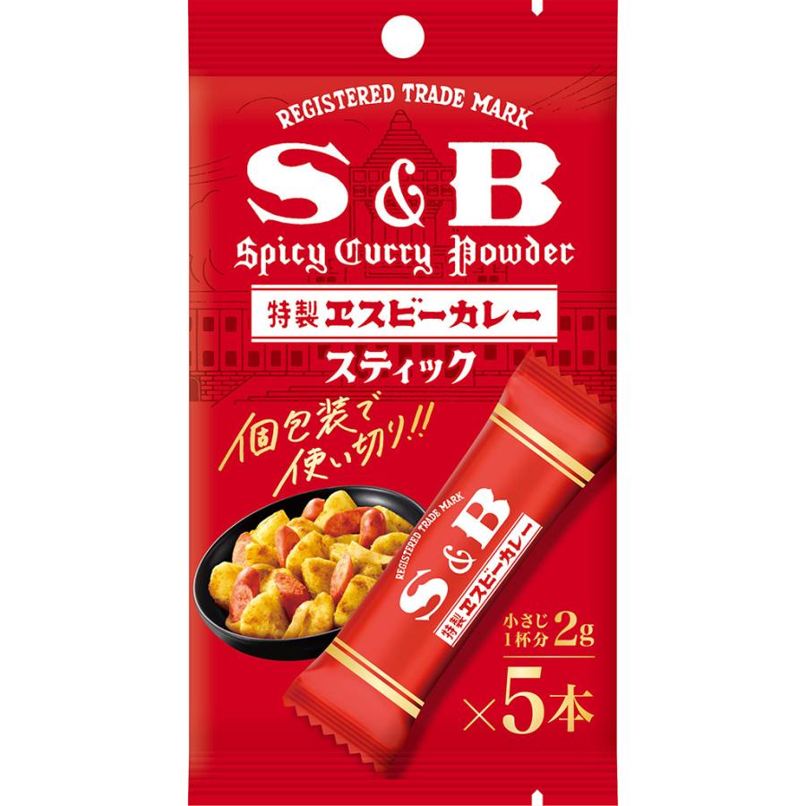 S&B 아카칸 카레 가루 스틱, 2g x 5 스틱 (10g)