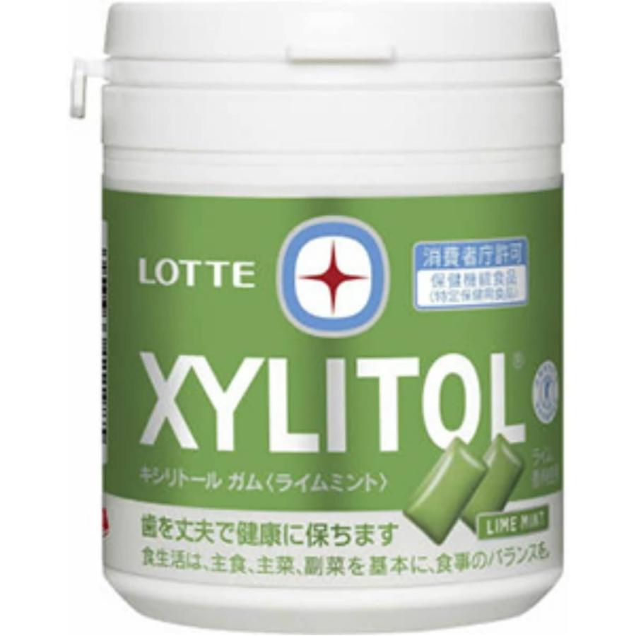 Lotte Xylitol Gum Lime Mint Bottle 143g