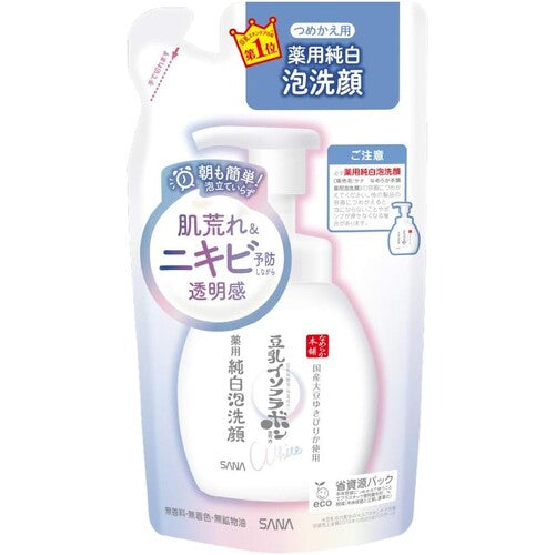 Nameraka Honpo Medicated Foaming Face Wash Refill 180mL (Quasi-Drug) - image 1