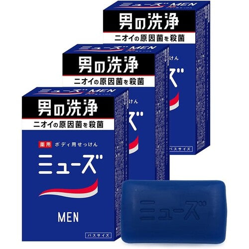 MUSE Solid Soap for Men, Deodorizing, 135g x3 (Quasi-Drug) - image 1